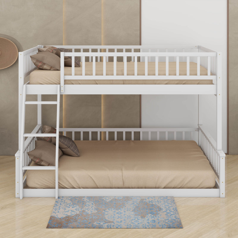 Full XL Over Queen Bunk Bed With Ladder