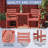 HDPE Tall Adirondack Chair Set with Removable Double Trays (Set of 2)-847770764