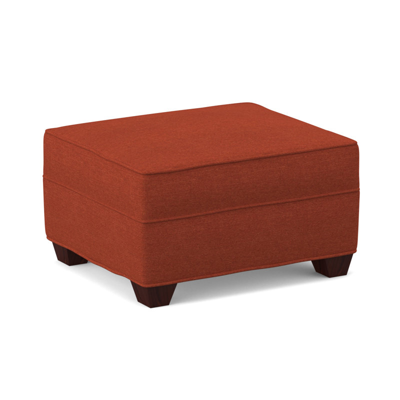 Repose-pieds rectangulaire large de 26 po Phillips, Empire acajou, Cendre antique