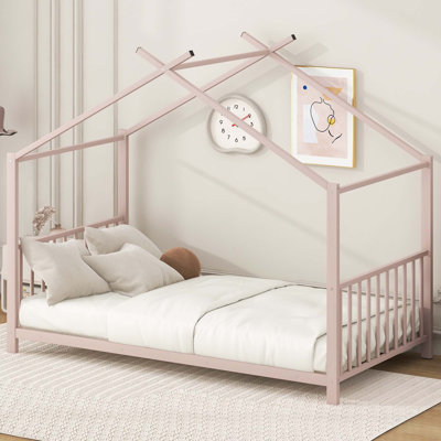 Twin Size Metal House Platform Bed