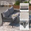 Ensemble de 4 pièces de mobilier de patio en corde, mobilier d'extérieur avec table, ensemble de conversation de patio avec coussin épais pour le balcon de la cour arrière-1401886686
