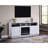 70-Inch Wide White Walnut Finish Fireplace Console Tv Stand, Heater, Multiple Flame Colors, 3 Open Shelves And 2 Storage Cabinets 70"W Stand With Led Color Choices,