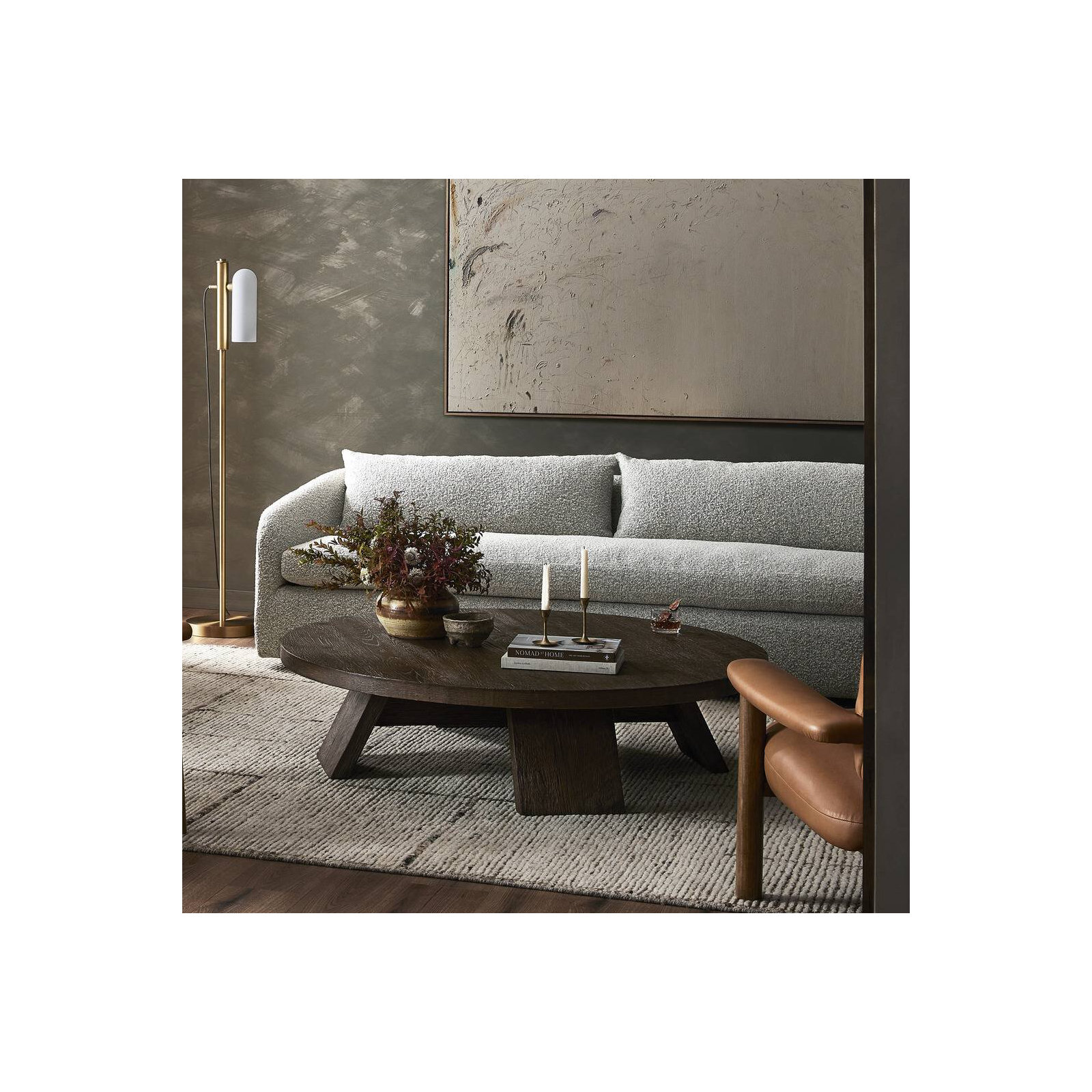 Chloe 97" Upholstered Boucle Sofa