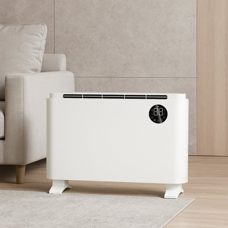 Jack Stonehouse 6800 BTU Electric Radiator Space Heater with Adjustable Thermostat and with Digital Display, White