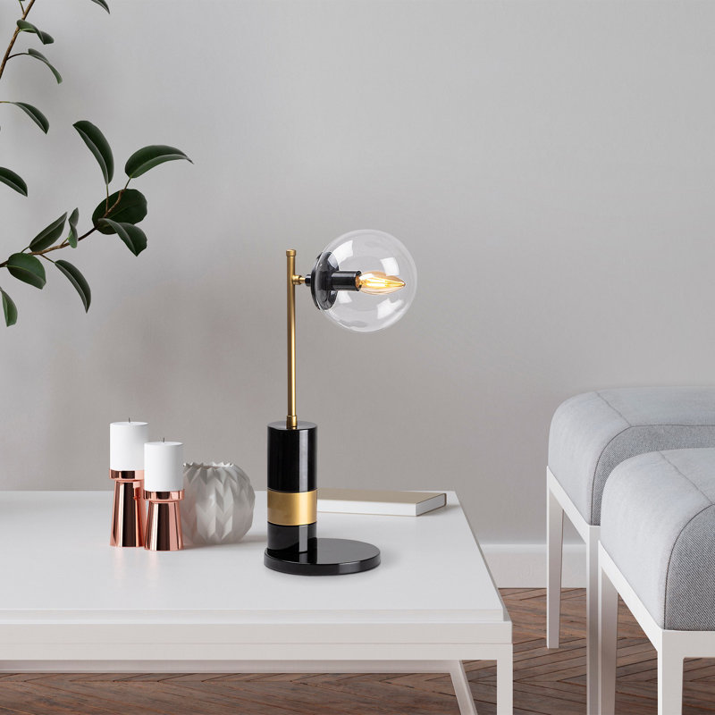 Lampe de table en métal Bono, Transparent