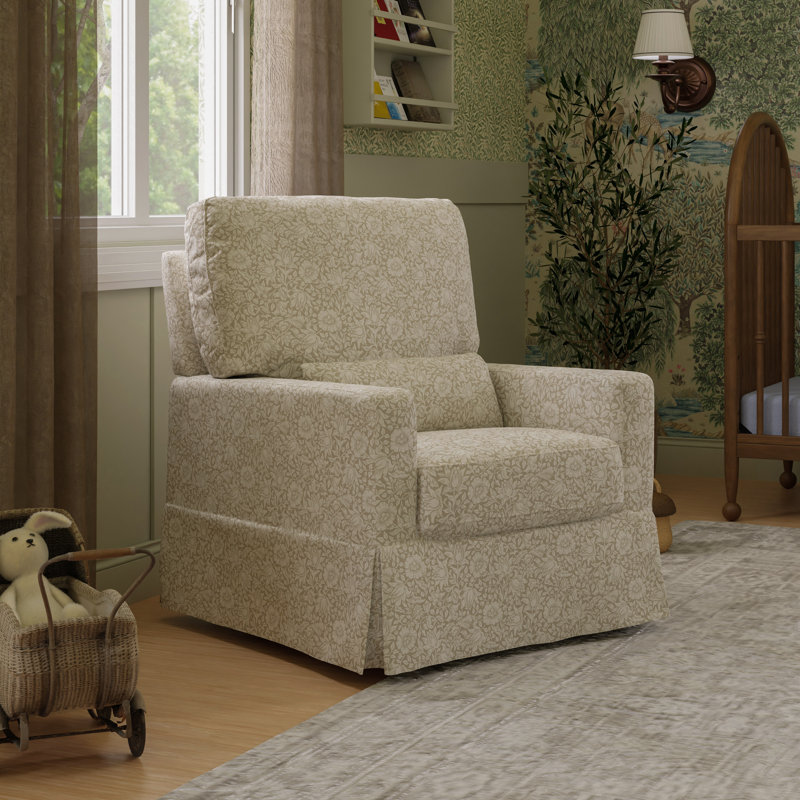 Morris & Co. x Namesake Crawford Swivel Glider, Pure Brer Rabbit in Rose