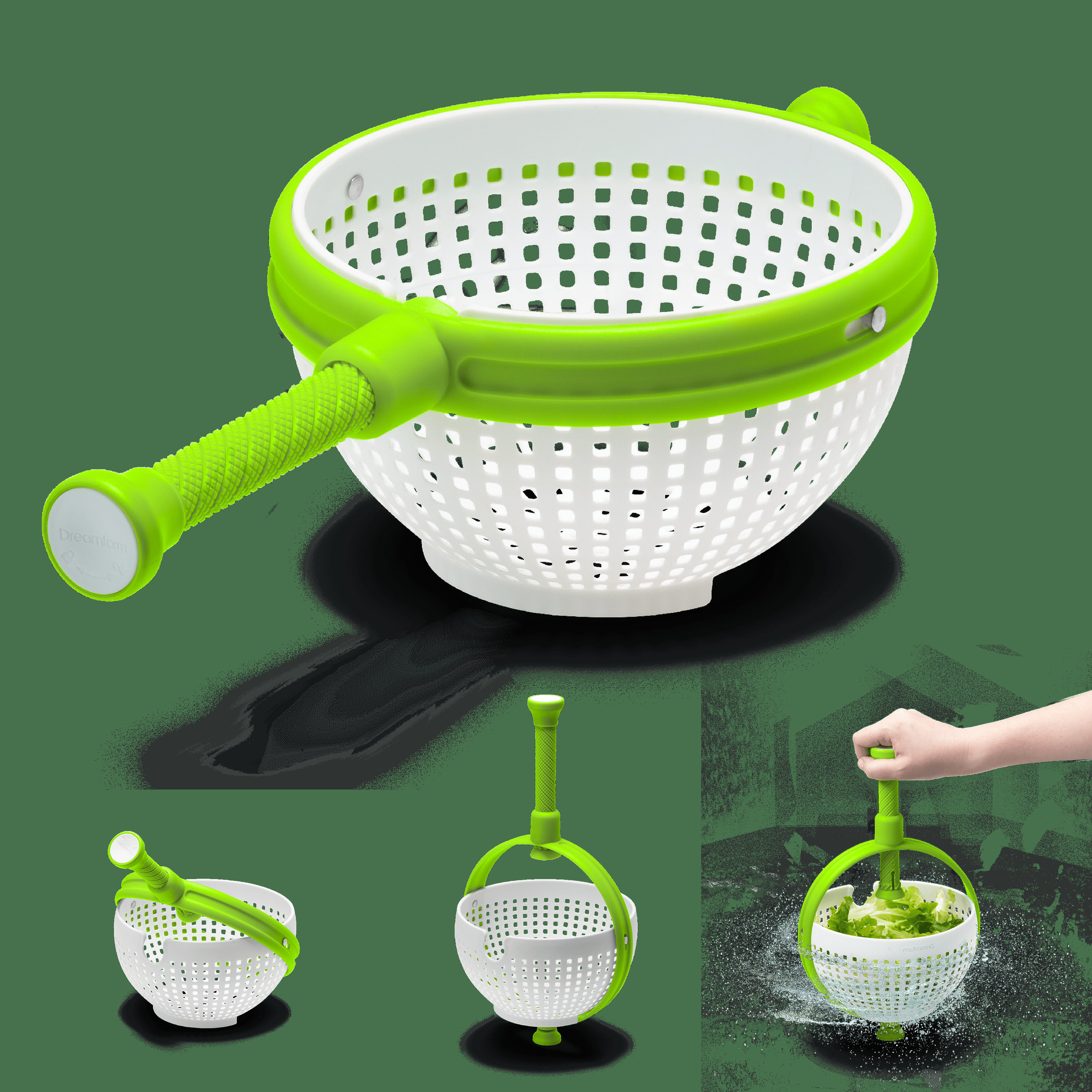 Pink Salad Spinner Colander