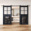 Portes de grange non assemblées et finies de style tableau noir de 48 po x 84 po Homquer