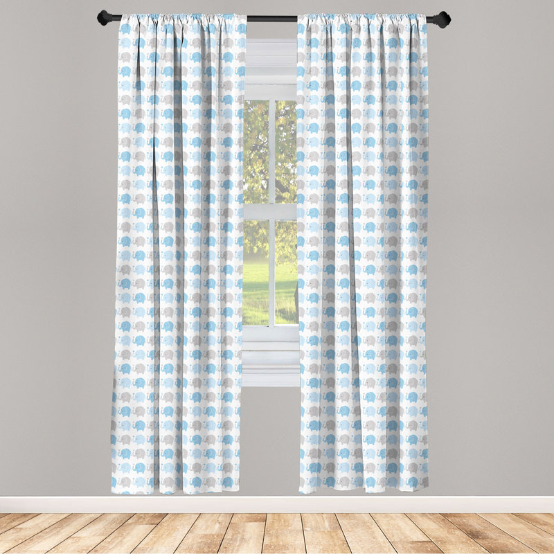 Semi-Sheer Rod Pocket Curtain Panels, 28" x 84"