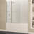 48 in. W x 58 in. H Hinged Frameless Tub Door with Clear Glass-50305171