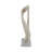 Modern Resin Quartz Twist Statue with Glass Base - 19" White