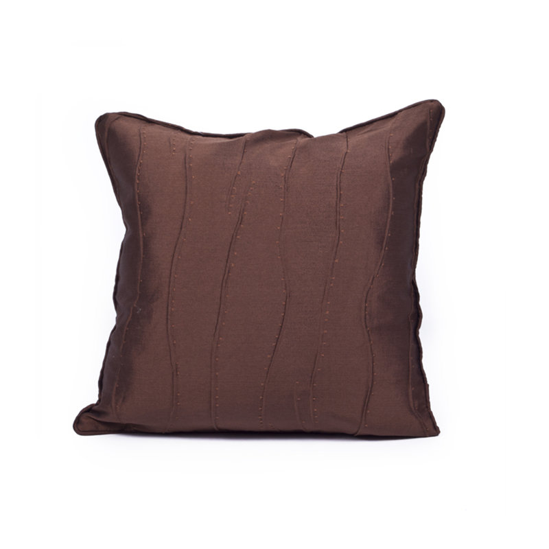 Flo Square Pillow Cover & Insert, Chocolate