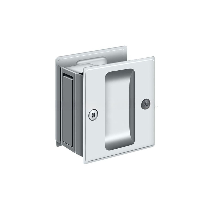 Pocket Door Hardware, Polished Chrome