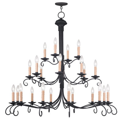 Lustre à 24 lumières de style bougie Heritage