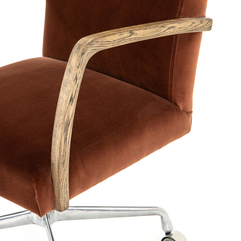 Bryson Swivel Conference Chair, Light Brown/Silver, Auburn