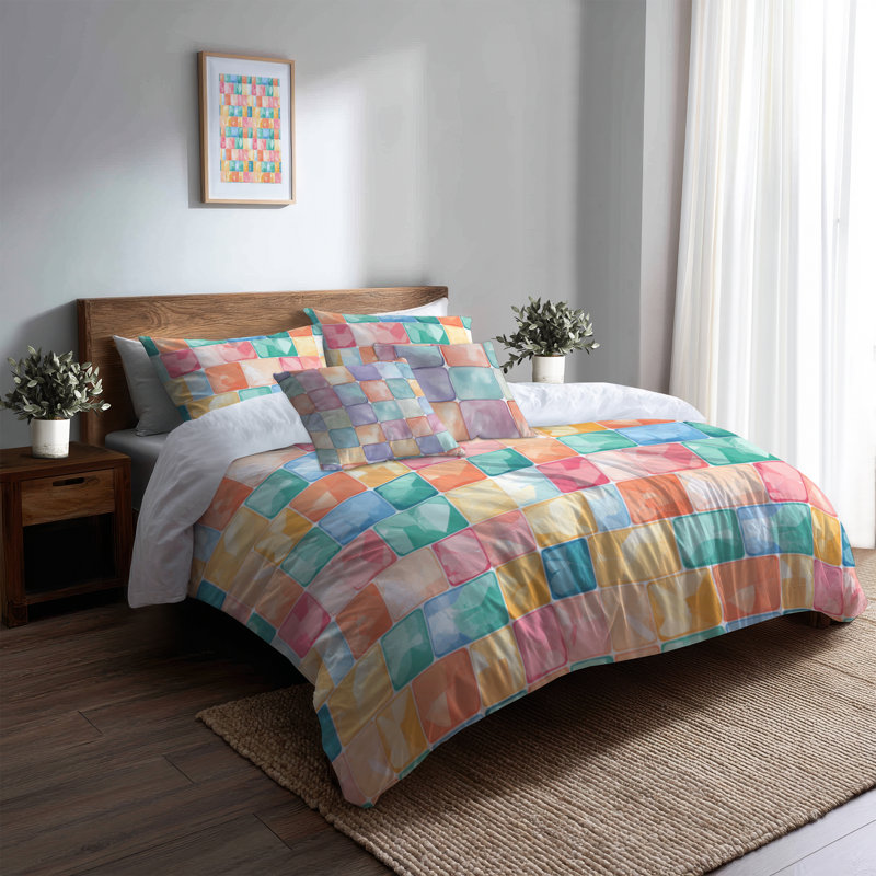 Ensemble de housse de couette et de coussins French Country, Housse de couette très grand + 4 pièces supplém