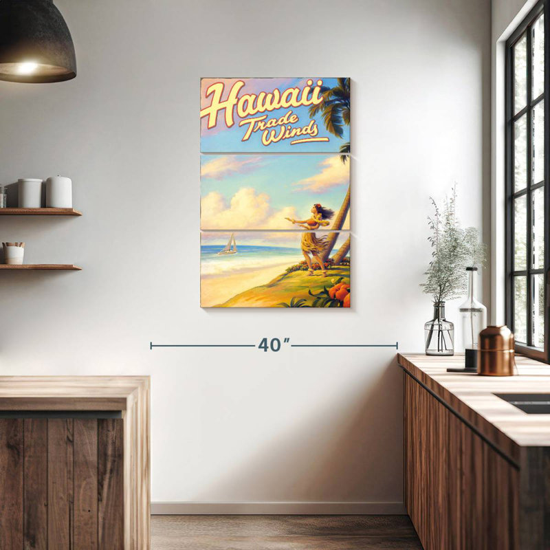 Gillard Hawaii Tradewinds, H 38 po x l 24 po