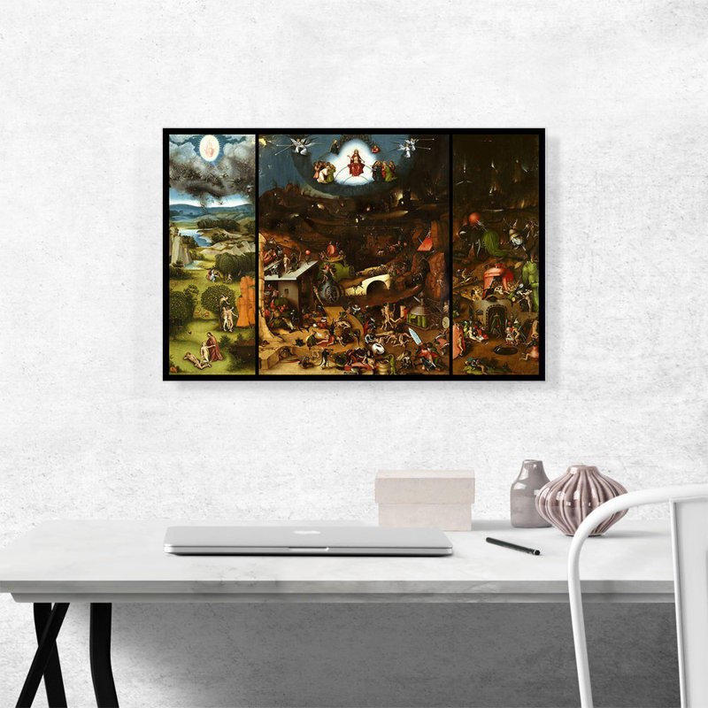 " The Last Judgement 1482 " by Hieronymus Bosch Painting Print, 18" H x 26" W x 1.5" D