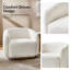 Ensemble de 2 fauteuils pivotants modernes en chenille avec base en bois massif Berklie-413613218