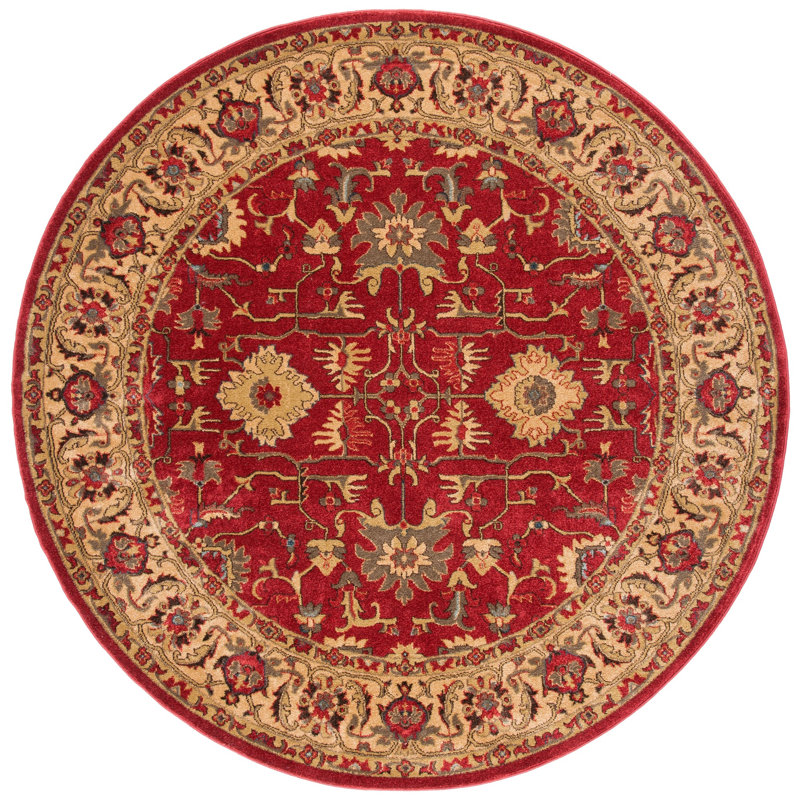 Angelyca Performance Oriental Rug, Round 6'7"