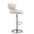 Ginko Modern Adjustable Bar Stools, Swivel Counter Stools with Upholstered Seat, Backrest, Footrest and Metal Frame for Kitchen and Home Bar （Set of 4）-630806675