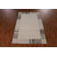 Tapis beige uni uni à bordure Gabbeh 5 x 8