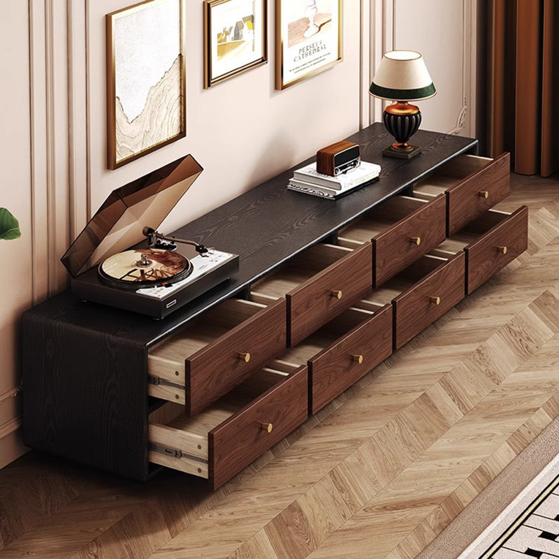 Meuble télé en bois de style français rétro minimaliste