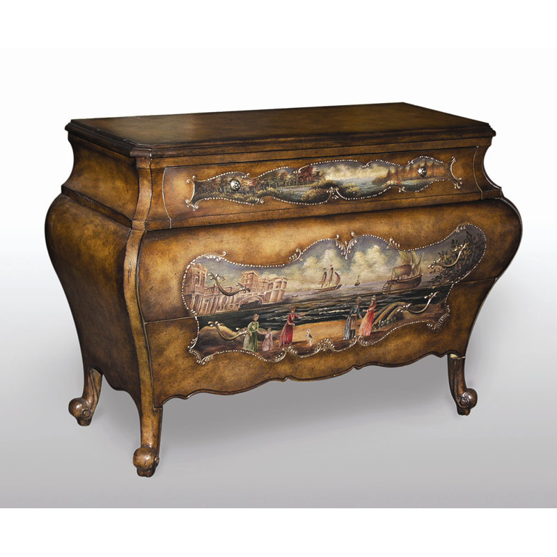 3 Drawer Bombe Chest