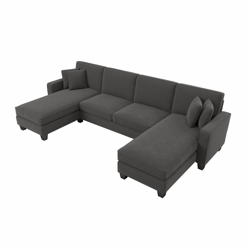Canapé et méridienne symétriques Alitza, Gris anthracite