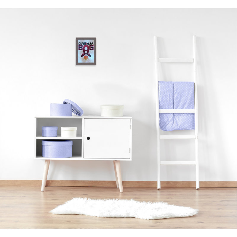 Grande surface de rêve, 14" H x 10" W x 0.63" D, Encadrement fil du bois gris