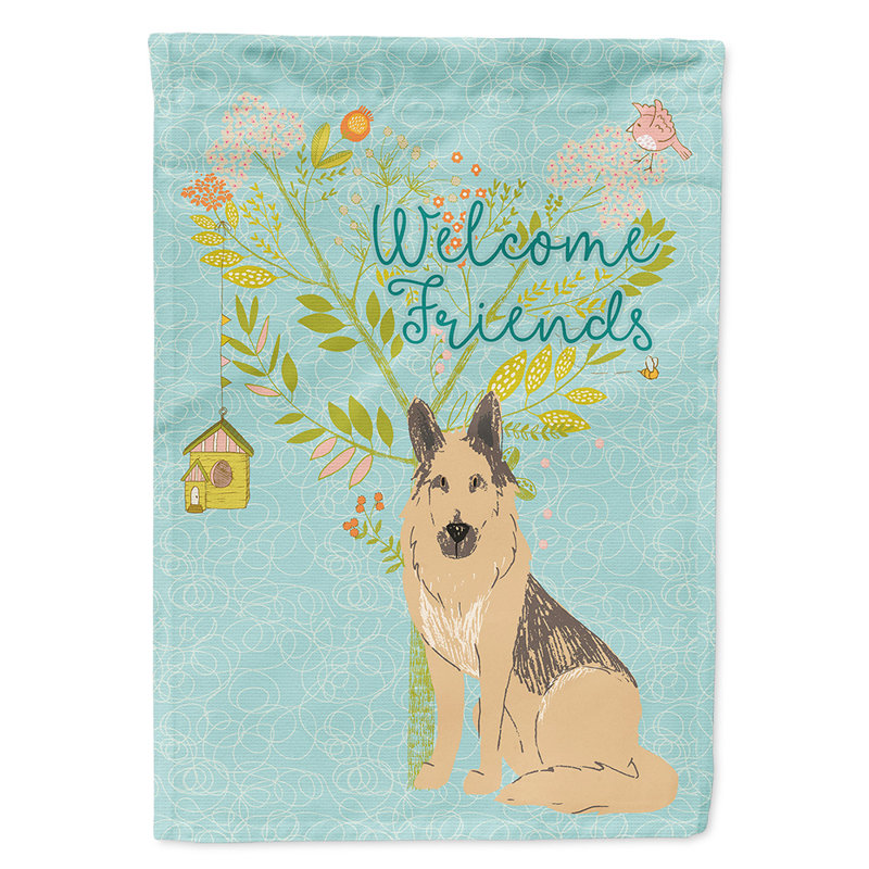 « welcome », un polyester de 2 côtés en polyester de 15 x 11 po drapeau de jardin, Berger allemand