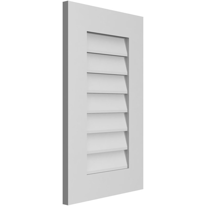 Vent à pignon rectangulaire en uréthane non-fonctionnel, H 26 po x l 16 po x P 1 po