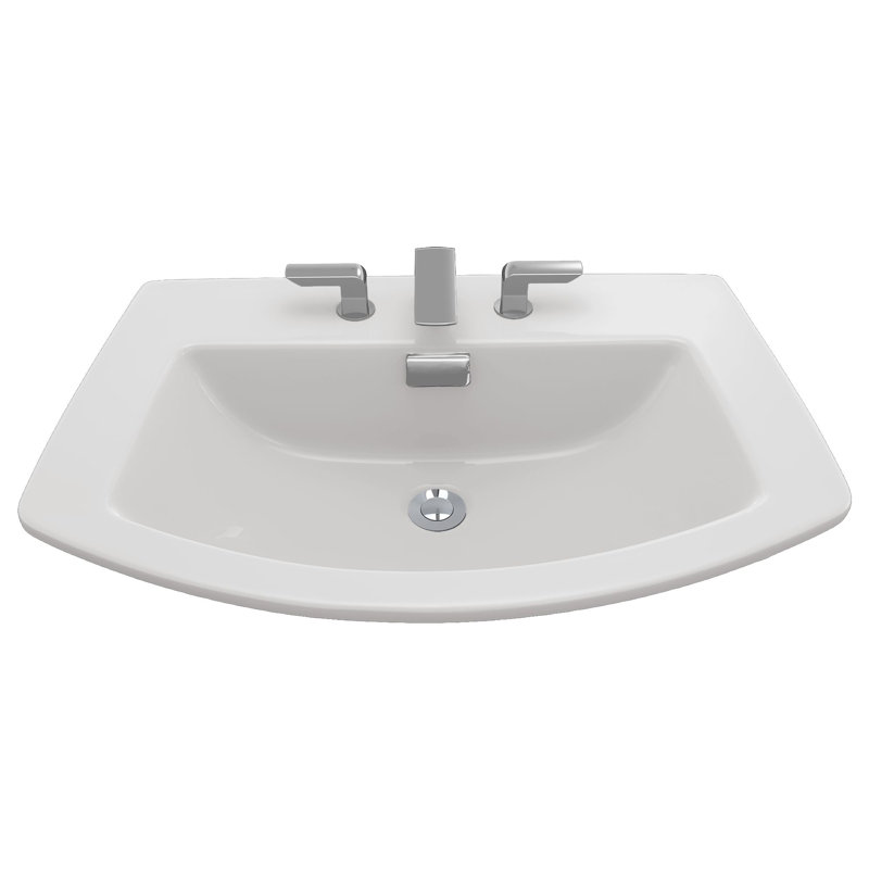 Lavabo de salle de bain encastré à rebord pour salle de bain TOTO® Soirée®, Coton, Entraxe de 8 po