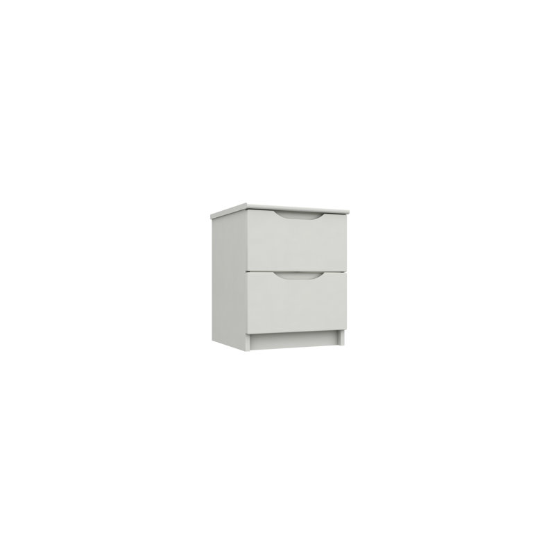 Alianys 38.3cm W Manufactured Wood Bedside Table, White Gloss