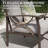 Set of 2 Modern Metal Armchairs with Gray Cushions (Khaki Frame)-2136517109-2136517110