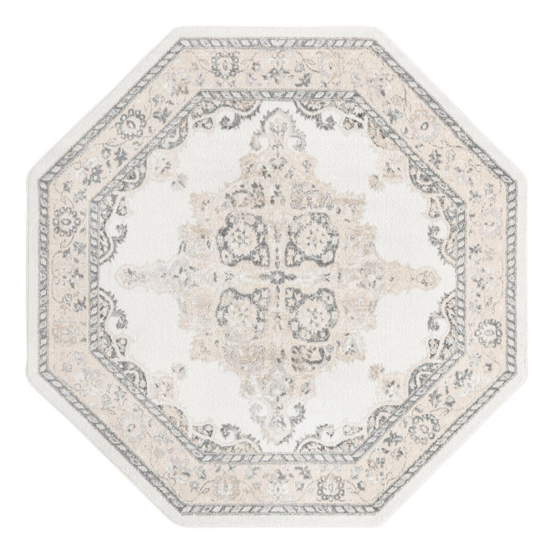 Anjelita Oriental Indoor Rug, Octagon 7'10" x 7'10"