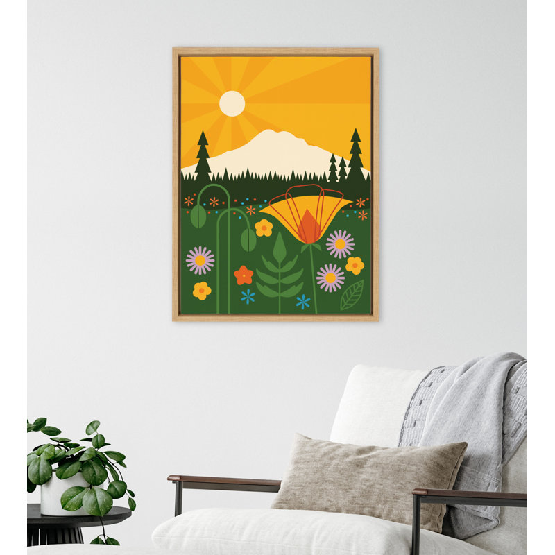 «Mt Rainier» par Amber Leaders, reproduction d'art sur toile encadrée, Naturel