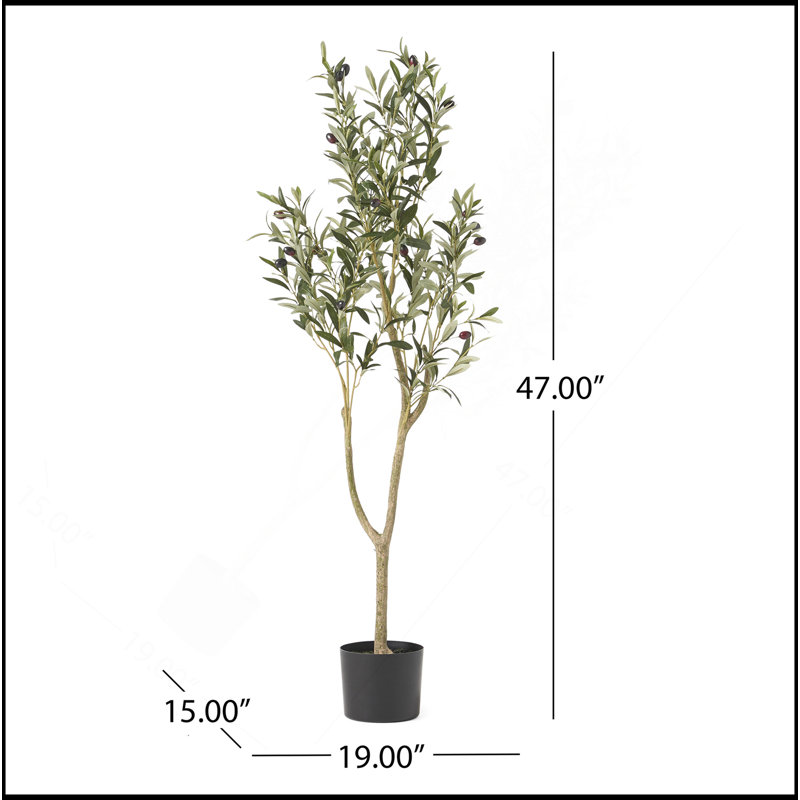 ARBRE D'OLIVE ARTIFIQUE 120CM, H 47 po x l 19 po x P 15 po