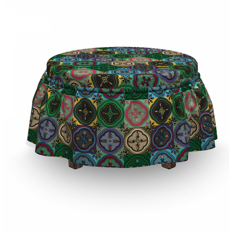 Housse pour repose-pieds vibrant traditionnel