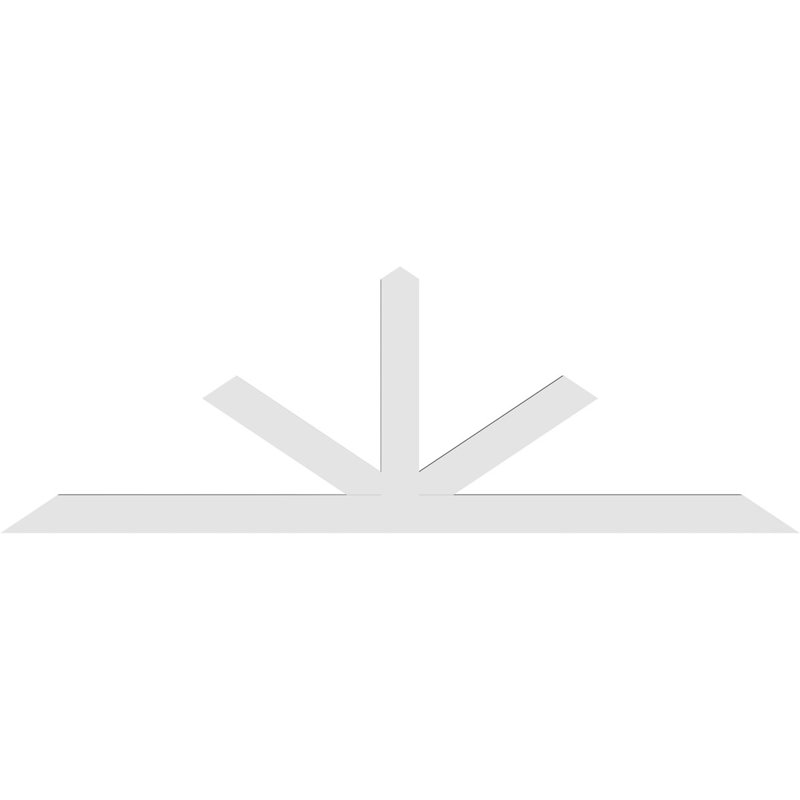 Saratoga Architectural Grade Gable Bracket, 28" H x 84" W (Pitch: 8/12), 2" D x 4" F, PVC