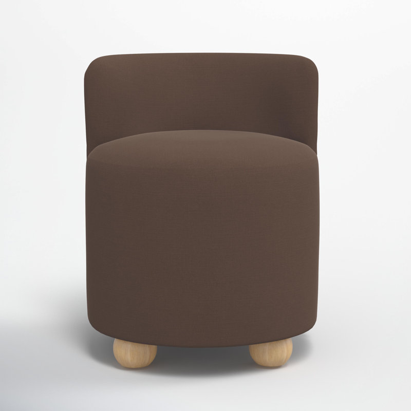 Bee Vanity Chair, Classic Chocolate Linen