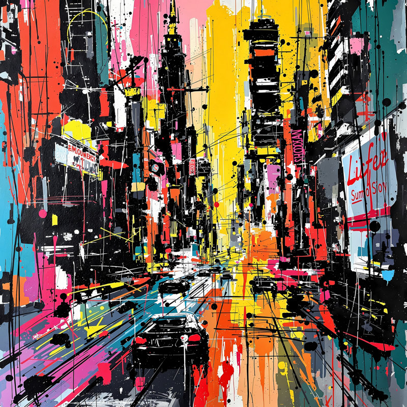 Downtown Arrival, 24" H x 24" W