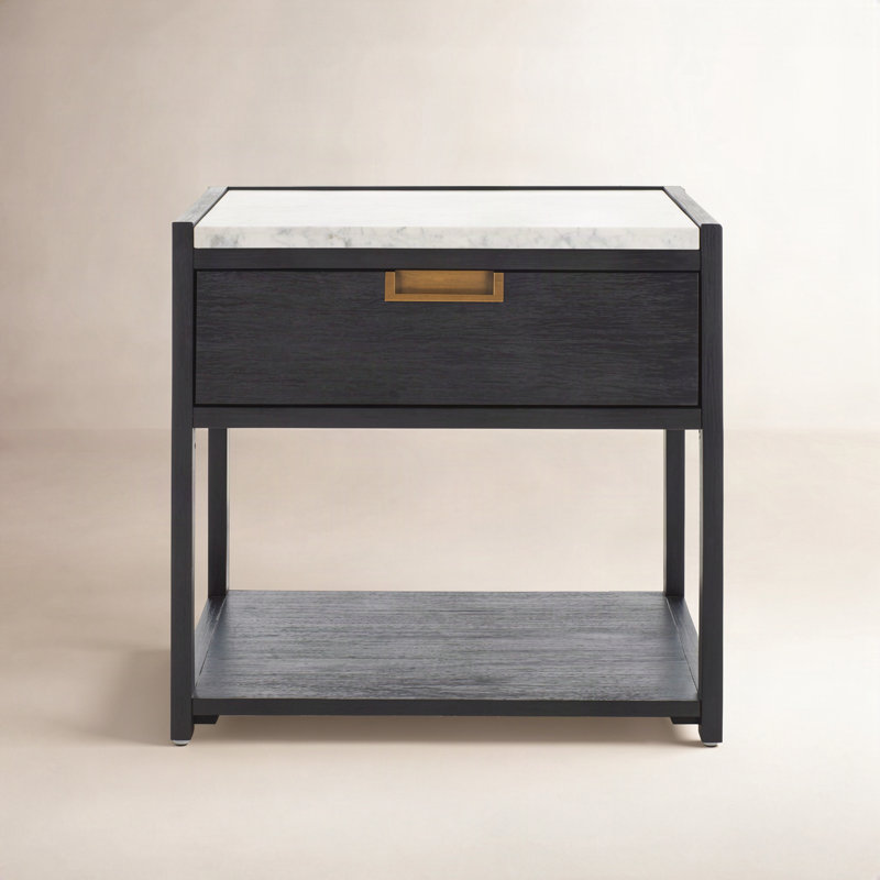 Eliane 1 - Drawer 19.5" Nightstand, Black