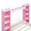 Lit en bois en forme de château avec tablette de rangement, plateforme simple Dreamy pour chambres d'enfant