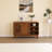 Walnut 47.3" Sideboard Buffet Cabinet With 2 Doors