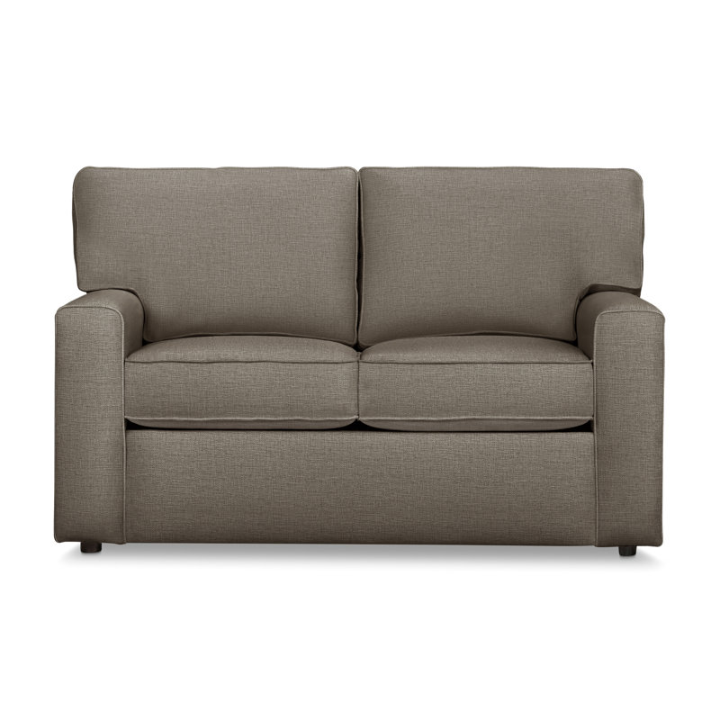 Lawson 59.5" Upholstered Loveseat, Drusky Charcoal Sustain® Basketweave