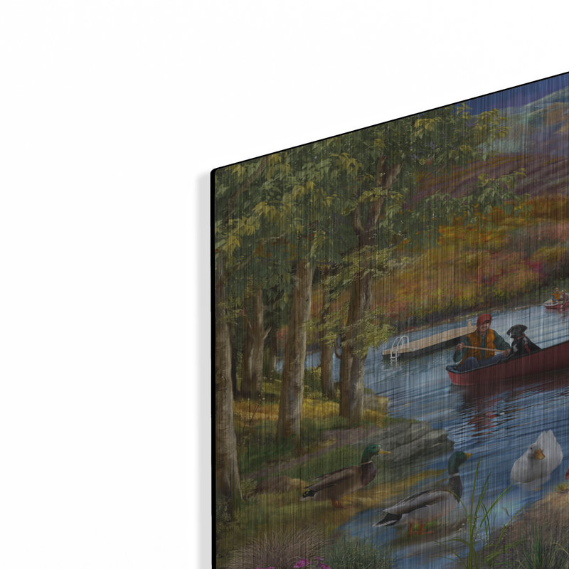 «Lake Life» par Bigelow, illustrations en métal, H 16 po x l 24 po