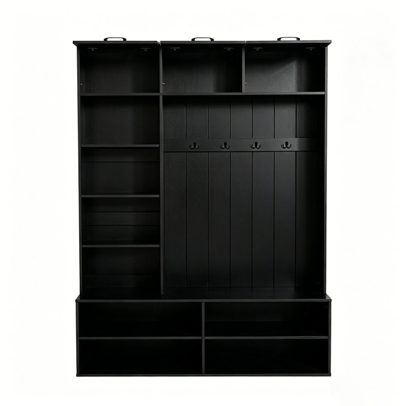 Banc de vestibule 5-en-1 avec portemanteau