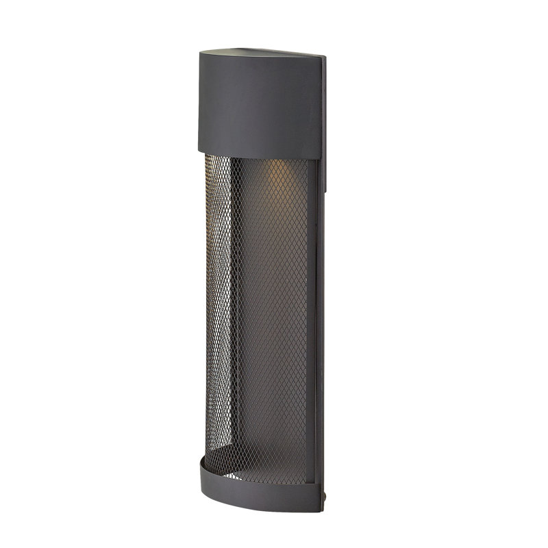 Aria Pocket 1-Light Outdoor Sconce, Black, Halogen