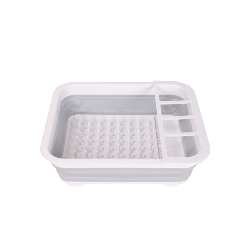 Égouttoir à vaisselle pliable en plastique, Gris